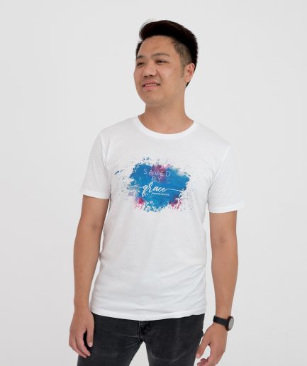 TRICOU DE BĂRBAȚI "SAVED BY GRACE"