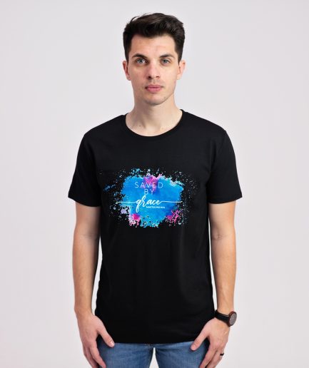 TRICOU DE BĂRBAȚI "SAVED BY GRACE"